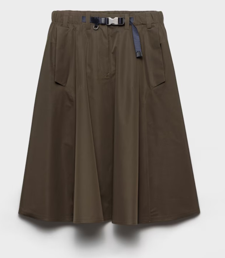 Prada — Jupe kaki ceinture